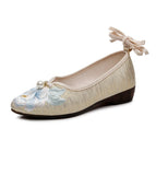Breakj Flat Shoes Women Etiquette Pointed Shallow Single Shoes Formal Dress Work Shoes Fashion Embroidered Single