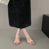 Simple, Thin Sandals, Slippers, 2024 Summer Style, New Style, High Temperament, Open-Toed Slope And One-Word