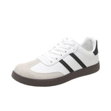 Training Shoes Girls 2024 Autumn Style New Style Female Students Ins Fashion Shoes All Kinds Of Casual Flat-Soled White