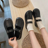shoes Women Mary Janes Shoes Buckle Lolita Shoes Black Platform on Flat Retro Casual Shoes Girls zapatos mujer