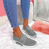 Women Shoes Platform Women Sneakers Summer Mesh Comfy Sock Shoes Soft Rubber Sole Slip-On Hot Flat Woman Vulcanize