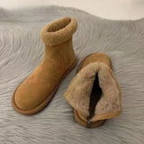 Breakj Fashion Short Tube And Velvet Inside The Boots Foreign Style Fashion Retro British Style Versatile Photos Out Of Hot
