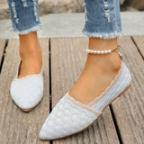 Fabric Single Shoes Women's Autumn Breathable Flat Shoes Women's Shoes Shallow Lazy Shoes
