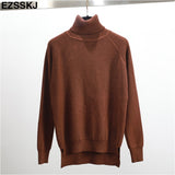 casual thick Autumn Winter turtleneck oversize Sweater Pullover Women warm chic female loose Knitted Basic Sweaters