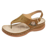 Summer Women Premium Orthopedic Open Toe Sandals Vintage Anti-slip Breathable Leather 2021 Casual Female Platform