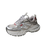 Daddy Shoes Women's Early Autumn 2024 New Fashionable Retro Style Breathable Mesh Sports Heightened Casual