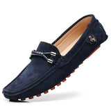 Loafers Men Fashion Suede Shoes Genuine Leather Slip-on Shoes Moccasins Soft Sole Driving Shoes for