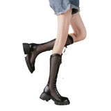 Breakj Net Boots In 2023 New Soft Leather, Breathable Platform Sandals, Tied With Mesh Knight