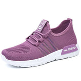 Sneakers Mesh Autumn Breathable Sneakers Women Casual Shoes Lace Up Spring Female Flats Knitting Ladies Vulcanized