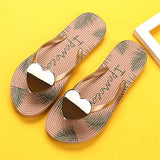 Women Metal Decoration Flip Flops Female Summer Causal Flats Ladies Comfortbale Beach Slides Women's Open Toe