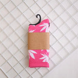 Socks For Women Men's Cotton Socks Hip Hop Leaf high Quality Harajuku Ladies White Green Spring Autumn casual long