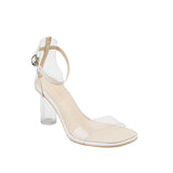 Breakj Sandals Sexy Crystal Shoes 2023 Summer New Simple Buckle With Fairy Coarse High