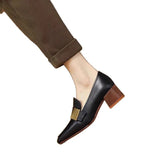 Breakj Jane Shoes Women 2025 Autumn And Winter New Square Single Shoes Women In The British Wind Coarse Pedalle