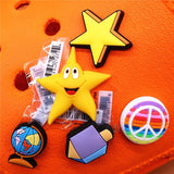 Space Alien Designer Shoe Charms 5pcs/lot Croc Buckle Accessories Luxury Rainbow Sun Clog Dog Jewelry Decorations