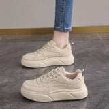 Breakj Version Of Small White Shoes Women In The Autumn Of 2025 New Fashion Thick-Soled Women's Casual Shoes In The Trend Of Retro Lace Board