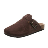 Breakj Boken Baotou Half Dragged A Foot Pedaled Sandals Women Wear Round Head Half-Dragging