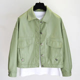 Spring Autumn New Women Faux Leather Jacket Single Breasted Short Loose PU Leather Coat Female Moto Biker Street