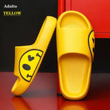 Flip Flops for Couples Smile Face Slippers EVA Fashion Slides Women's Shoes Bathroom Slipper Floor