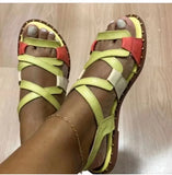 Breakj Size Sandal Women 2023 Summer New Fashion Sandal Flat Heel Cross Sandal Women's