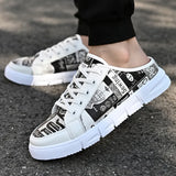 Summer Breathable Net Cloth Men's Shoes With All Kinds Of Personality Korean Version Trend Students Half Put On Lazy Casual