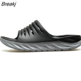 Men's Summer Large Size 49 Thick-soled Soft Material Arch Shock Absorption Flip-flops Beach Shoes Non-slip Safety