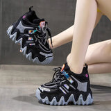 Spring New Breathable Mesh Women Casual Shoes Fashion Comfortable Lace Platform Sneakers Women Vulcanized Shoes