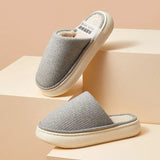 Winter Cotton Slippers Women Comfortable Shoes Platform Couple Non Slip Slippers Household Indoor Slippers Chaussons