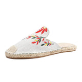 Mules 2020 Ladies Ethnic Slippers Woman Hemp Slides Female Casual Outdoor Shoes Women's Comfortable Fashion