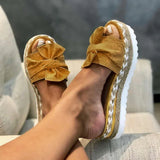 2020 Summer Fashion Sandals Shoes Women Bow Summer Sandals Slipper Indoor Outdoor Flip-flops Beach Shoes Female