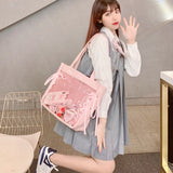 2022 New Kawaii Women Shoulder Bag JK Japanese School Handbag Cute Ita Bag College Student Lolita Bag Cosplay Anime Shoulder