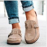 Breakj Summer New Sandals Coated Outside Wearing Belt Buckle Half-Tug Women's Large-Size Casual Slippers Women's