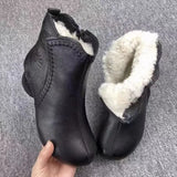 Breakj Boots Women's Shoes To Keep Warm 2024 Autumn And Winter Family Wind Side Zipper New Versatile Comfortable Mom Shoes Retro And