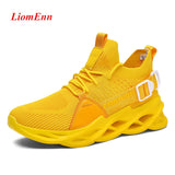 Sneakers Women's Flat Tennis Shoes White Green Yellow Running Sneakers Light Breathable Mesh basket femme Big Size