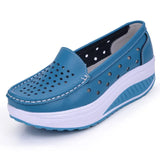 Shoes Loafers For Women 2021 Wedges Sneakers Floral Single Woman White Shoes Platform Breathable Female Vulcanized