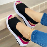 Women Vulcanize Shoes Casual Solid Thick Bottom Lace Up Female Sneakers Comfortable Zipper Shallow Lady Wedges Shoes