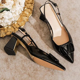 Breakj Yards Large-Size Women's Shoes 41 Fat Summer Thick Heel With Sandals Women's Pointed Korean Version Of Shallow Roman