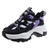 Blue Sneakers Women Spring 2021 PU Leather Ladies Platform Shoes Height Increasing Fashion Solid Color Chunky