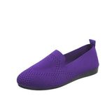 Flat Bottom Flying Weaving Shallow Mouth Single Shoes Women Soft Sole Light Hollow One Foot Pedal Lazy