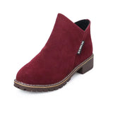Boots, Women's Boots, Scrub Leather, Autumn New Ladies' And Students' Shoes, Flat-Soled, Thick-Soled Women's Boots, Size