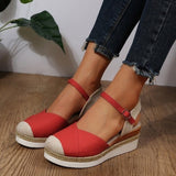 Breakj Summer New Large-Size Bag Head Behind The Empty Slope And Thick Bottom Roman Sandals