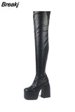 High Heeled Women Over The Knee High Boots Brand Design 2023 Winter Fashion Sexy Elegant Walking Comfy Women