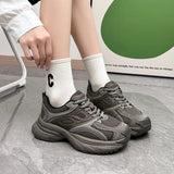 Breakj Shoes Female Spring 2024 New Style Students Versatile Cotton Shoes Winter Plus Plush Thick Sole Recreational Sports Shoes