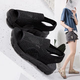 Sandals 2021 Summer Mesh Soft Bottom Casual Breathable Walking Shoes Flat Student Flat Shoes Sandalia Female Plus