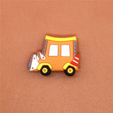 Sale 1pcs Shoe Charms Construction vehicles and Trains Shoe Buckle Accessories Shoe Decorations fit Croc JIBZ Kid's