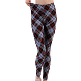 Female Fitness Leggings Women Print Plaid Leggings Lady Sexy Slim Pencil Pants Push Up Elastic Waist