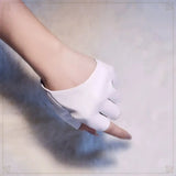 Faux Leather Gloves Gothic Lolita Harajuku Dark Punk Girl Jk Riding Rock Hollow Leather Gloves Half Finger Unisex