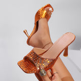 Breakj Head Thin Heel Sandals Women 2025 Autumn New Type Sexy Fish Mouth High Heel Cold