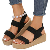 Breakj Spring And Summer New Pine Cake And Thick-Soled Women's Dewear Sandals Elastic Tight Slopes And Women's
