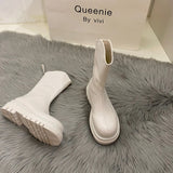 Women With Long Boots 2024 New Boots Autumn And Winter Knight Boots Fat Mm Thick Legs Thick Soles But Knee-Length Women's