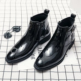 Mens Leather Boots Classic British Style Casual Business Shoes High Quality Ankle Boots for Men Plus Size Men
